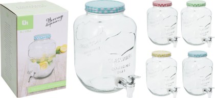 Italtartó üveg csappal 4L